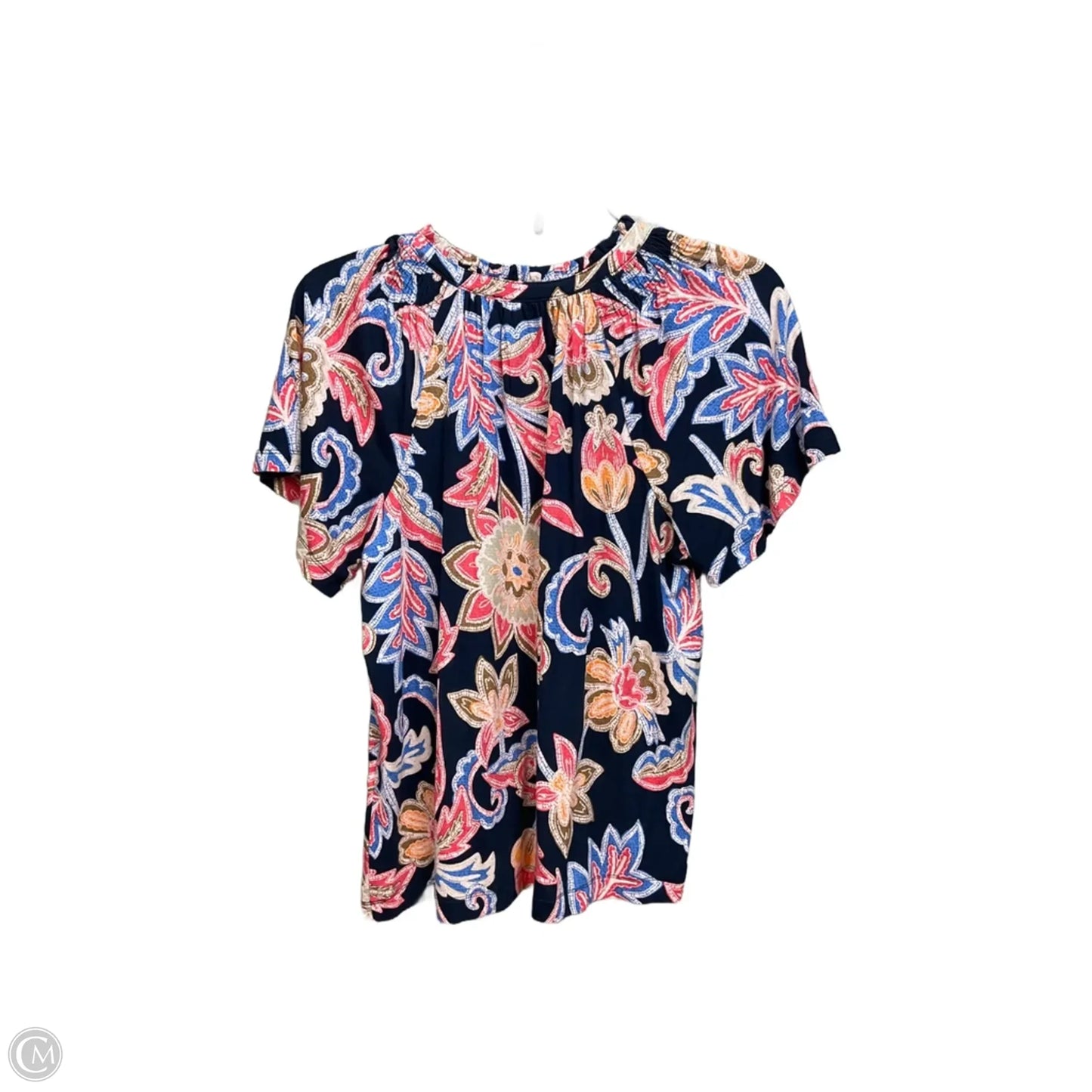 Top Short Sleeve By Croft And Barrow In Blue, Size: S