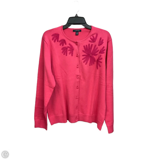 Cardigan By Lands End In Pink, Size: Xl