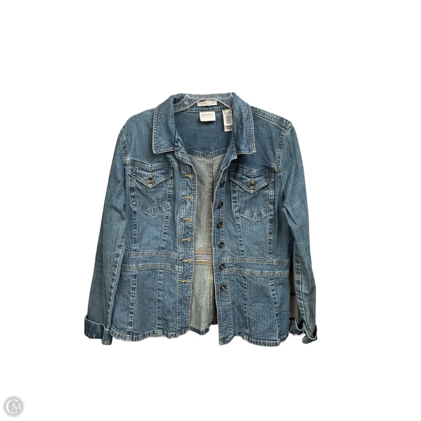 Jacket Denim By Axcess In Blue Denim, Size: L