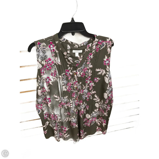 Top Sleeveless By Charter Club In Floral Print, Size: 2x