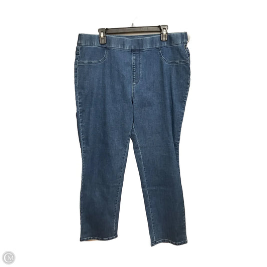 Jeans Boot Cut By Karen Scott In Blue Denim, Size: 18