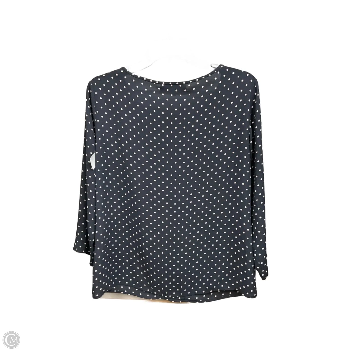Blouse 3/4 Sleeve By Loft In Polkadot Pattern, Size: S