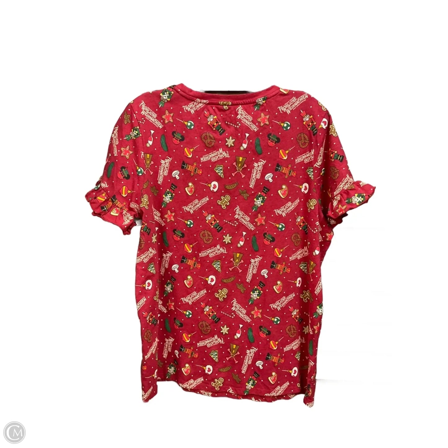 Top Short Sleeve By Disney In Red, Size: Xl