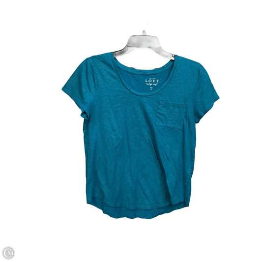 Top Short Sleeve By Loft In Green, Size: S