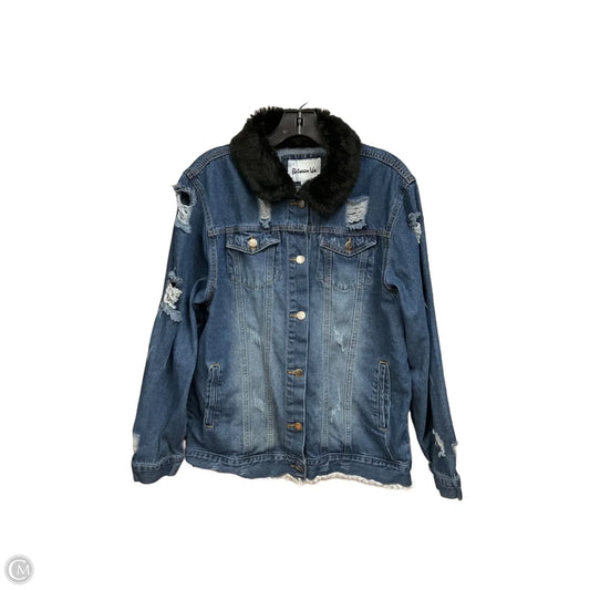 Jacket Denim By Clothes Mentor In Blue Denim, Size: 3x