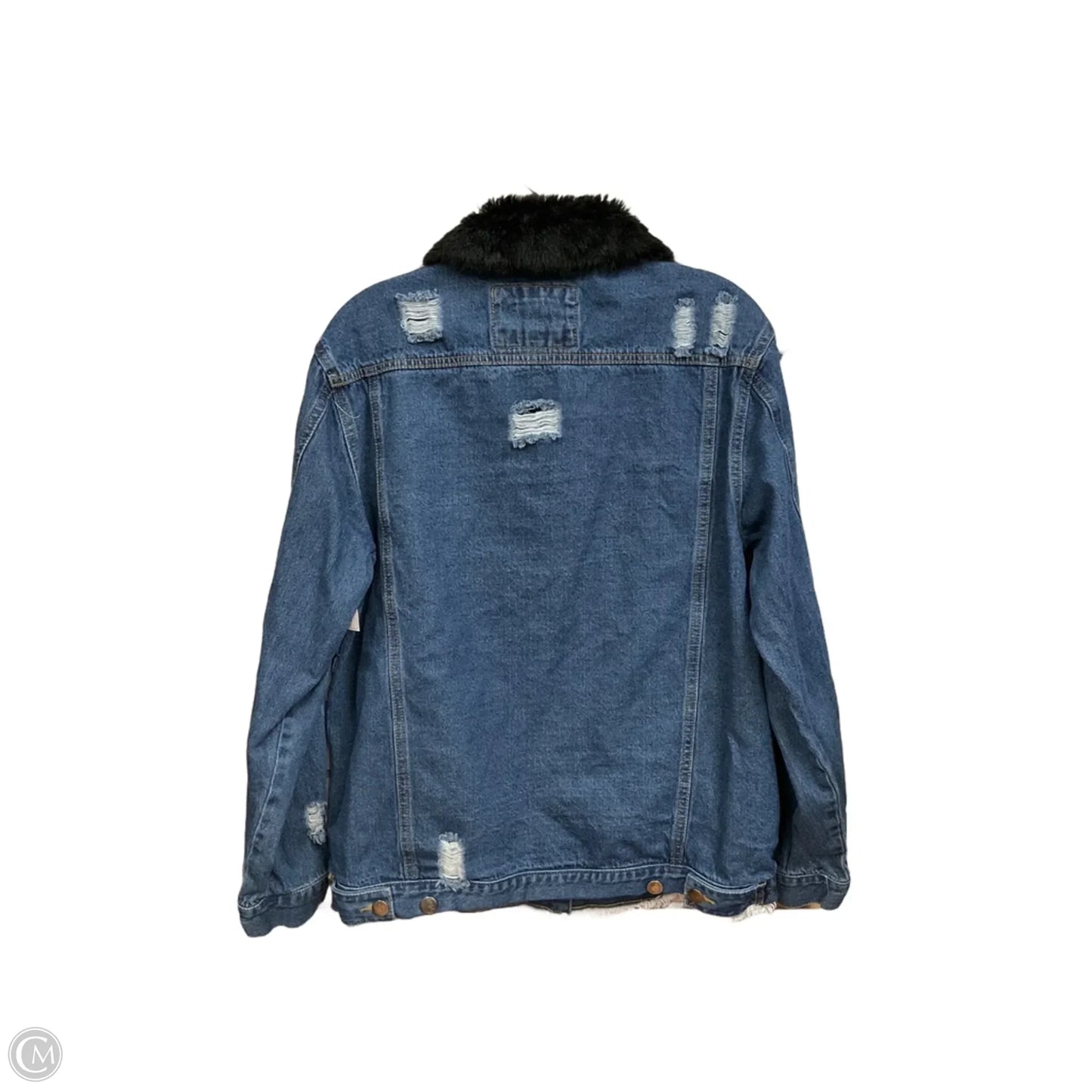Jacket Denim By Clothes Mentor In Blue Denim, Size: 3x