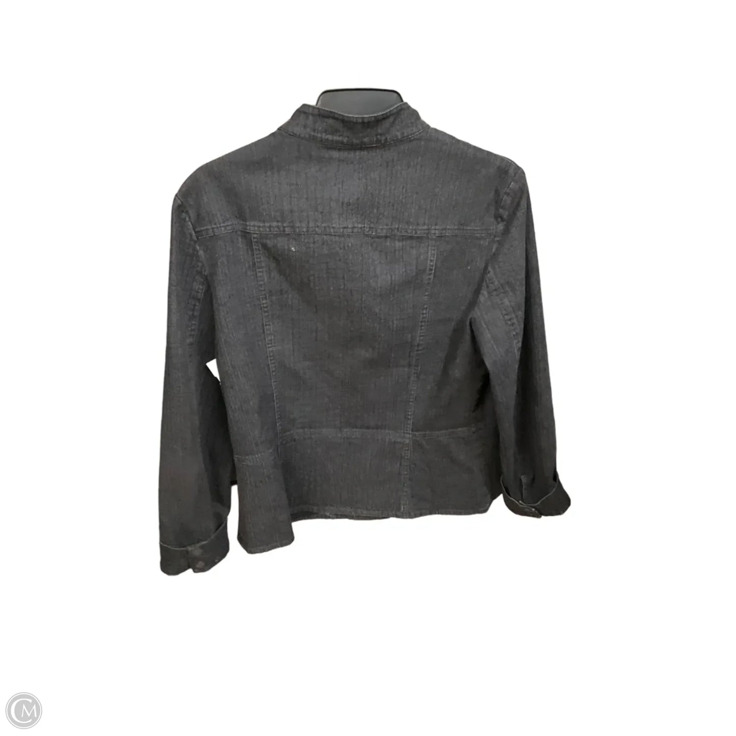 Jacket Denim By Peck And Peck In Black Denim, Size: M