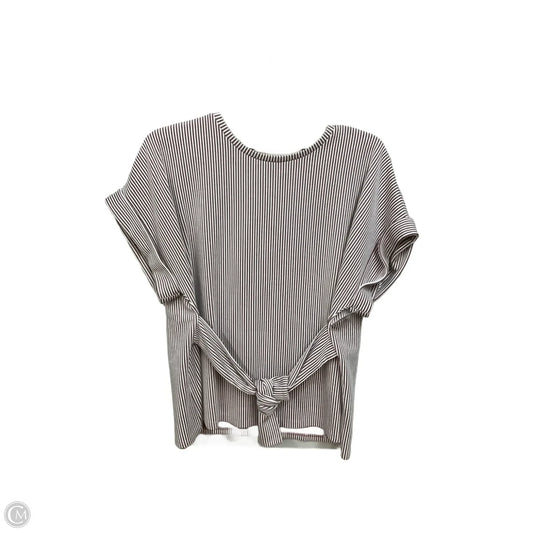 Top Short Sleeve By Express In Striped Pattern, Size: M