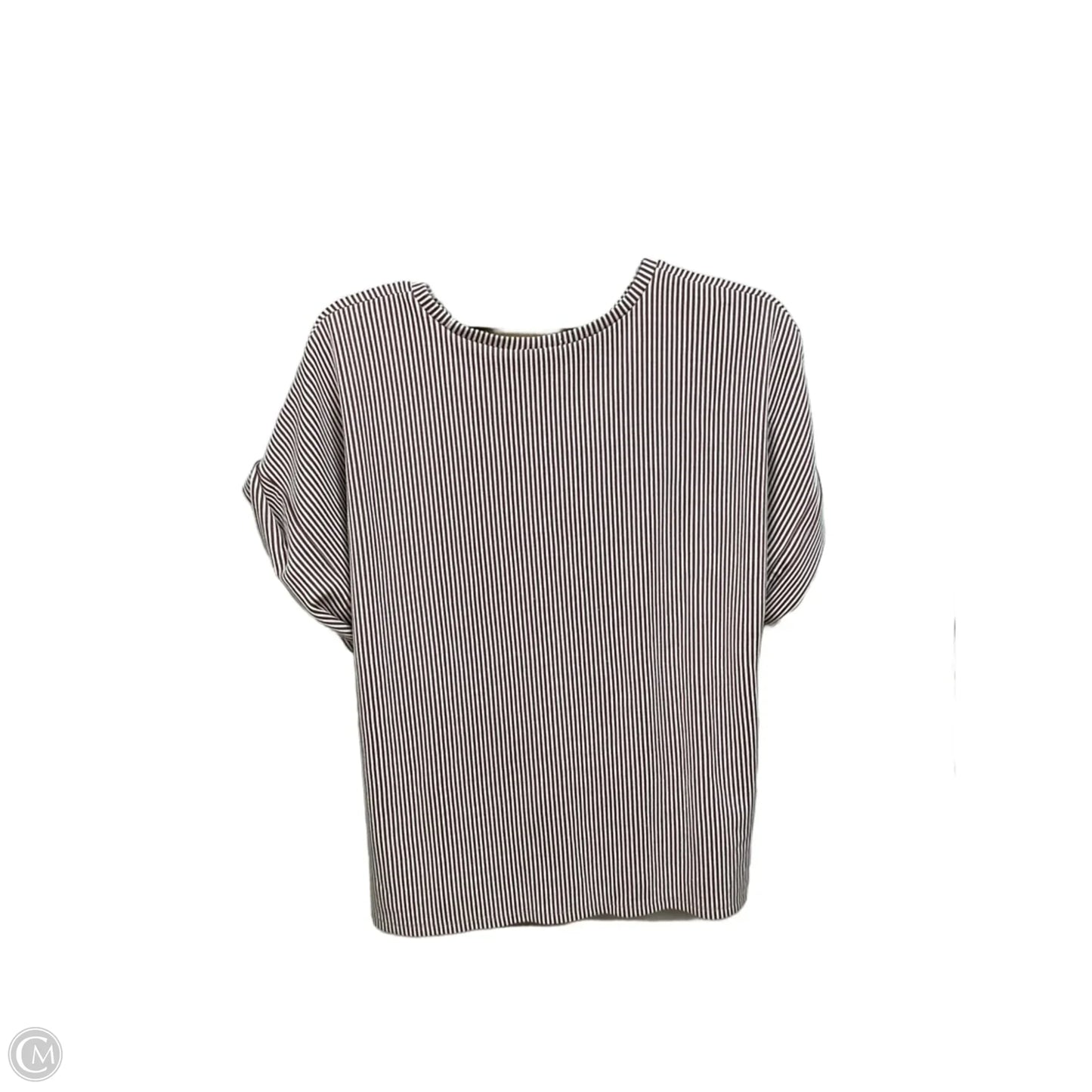 Top Short Sleeve By Express In Striped Pattern, Size: M