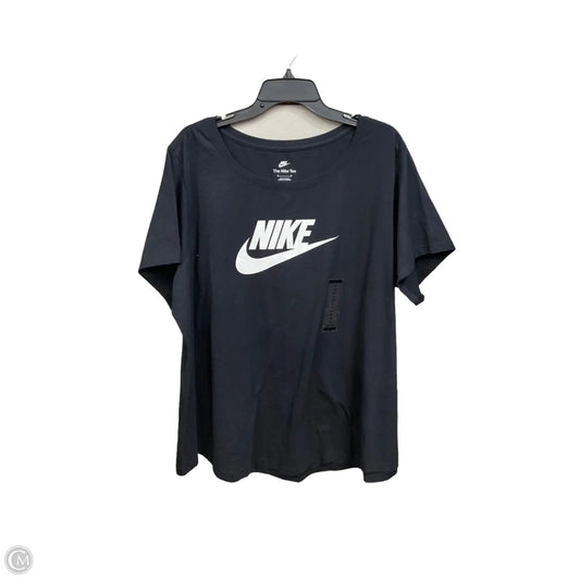 Athletic Top Short Sleeve By Nike Apparel In Black, Size: 3x