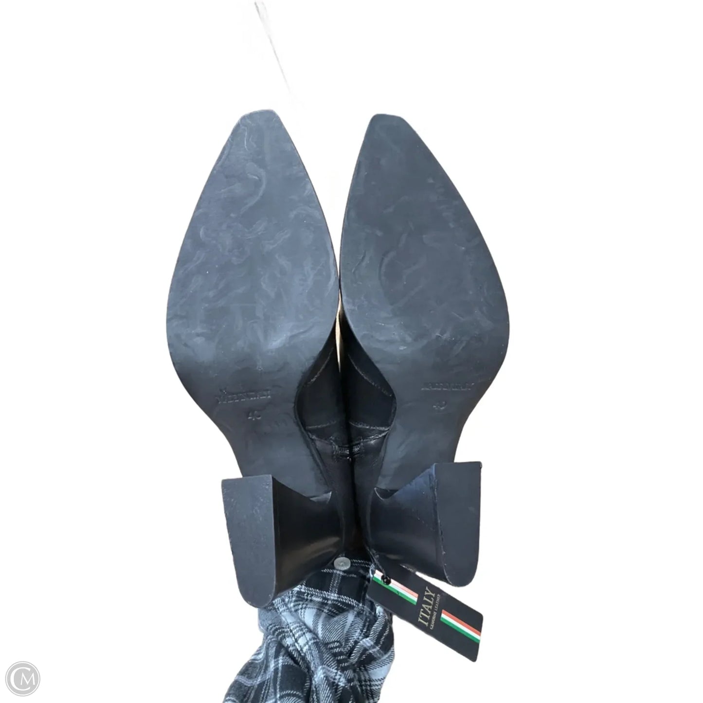 Boots Ankle Heels By Clothes Mentor In Black, Size: 10