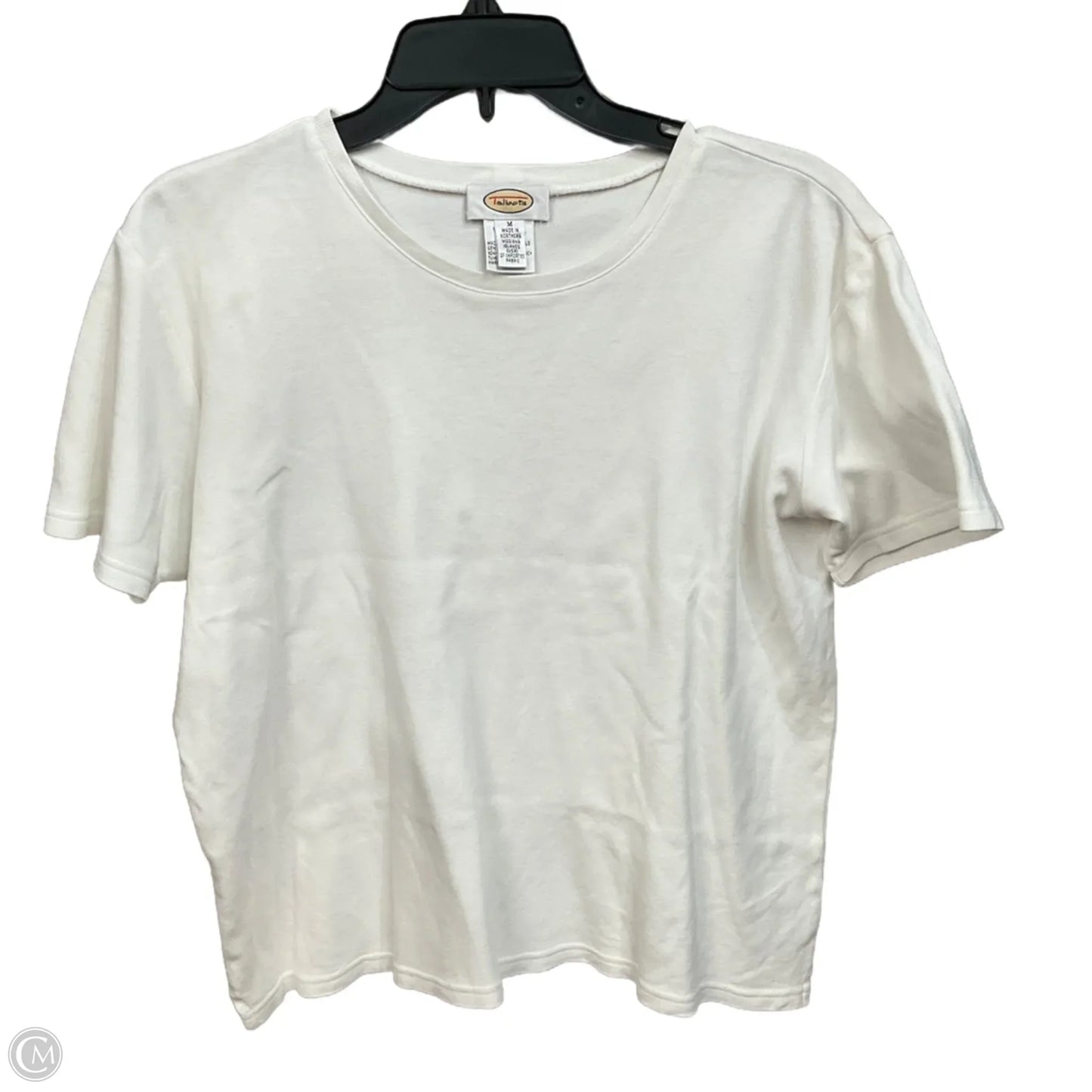 Top Short Sleeve Basic By Talbots In White, Size: M