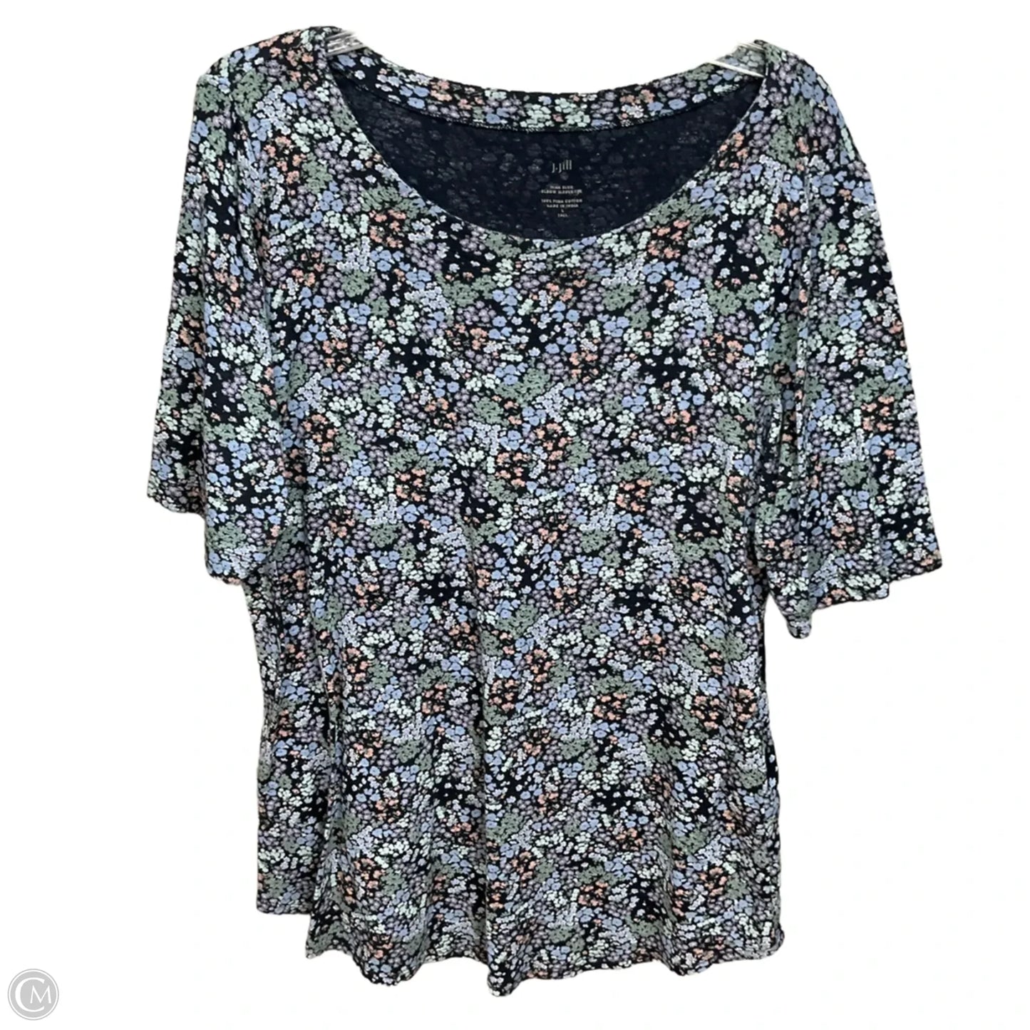 Top Short Sleeve By J. Jill In Blue, Size: L