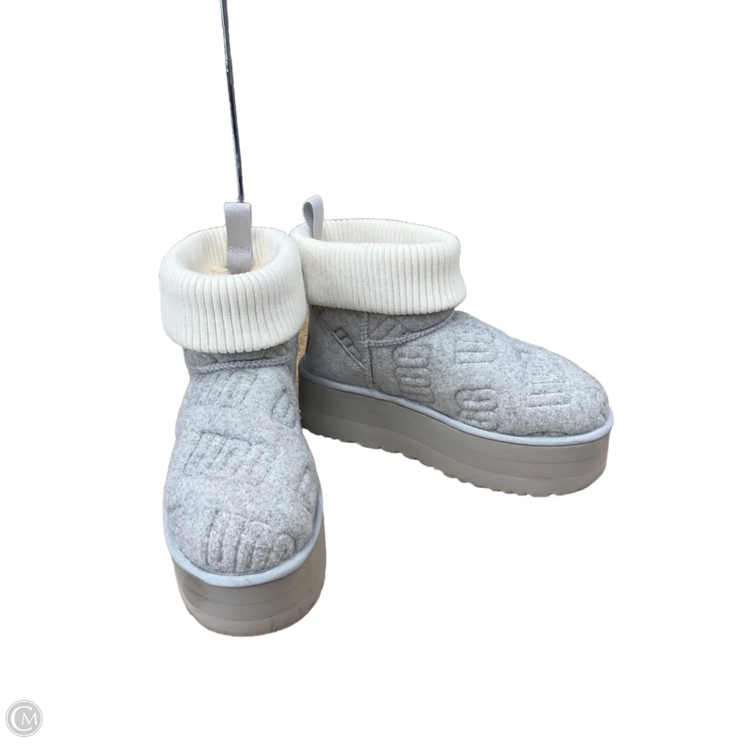 Boots Designer By Ugg In Grey, Size: 9