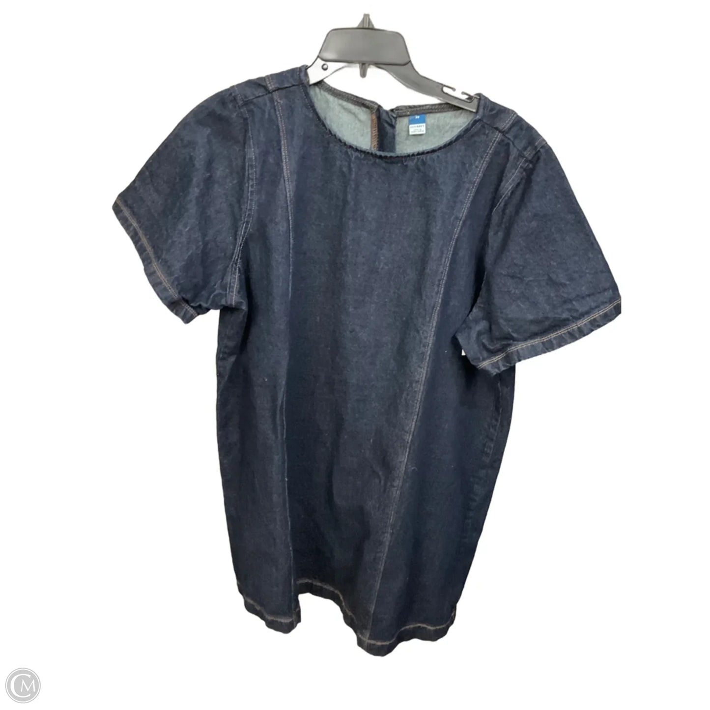 Dress Casual Midi By Old Navy In Blue Denim, Size: 2x