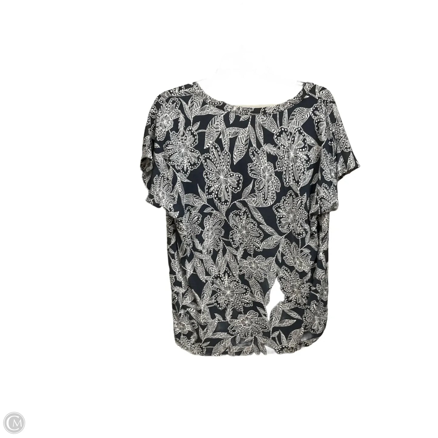 Top Short Sleeve By Loft In Floral Print, Size: M