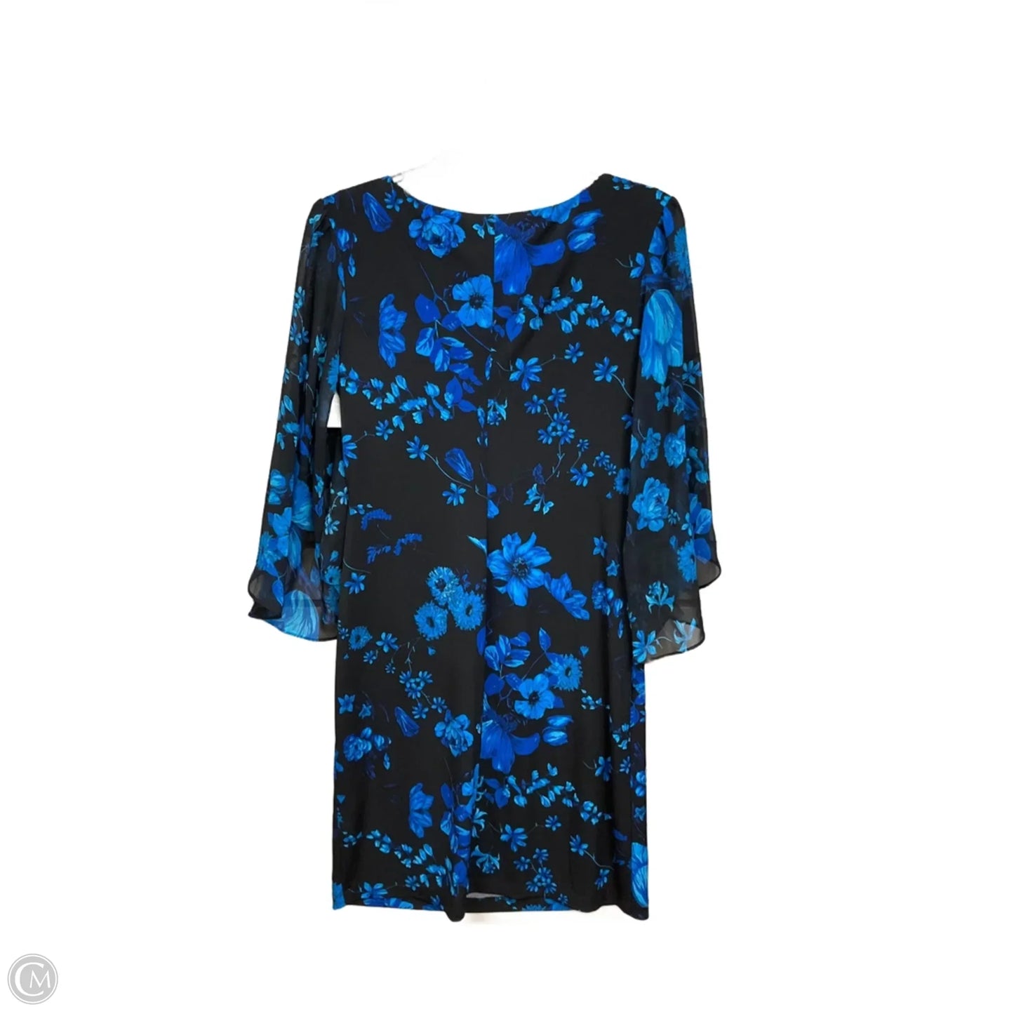 Dress Casual Midi By Connected Apparel In Black & Blue, Size: S