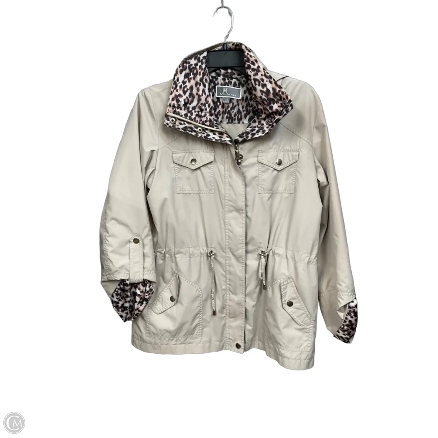Coat Raincoat By Jm Collections In Tan, Size: S