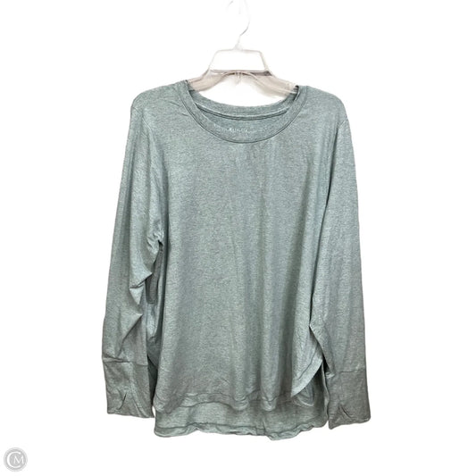 Athletic Top Long Sleeve Collar By Athleta In Green, Size: 2x