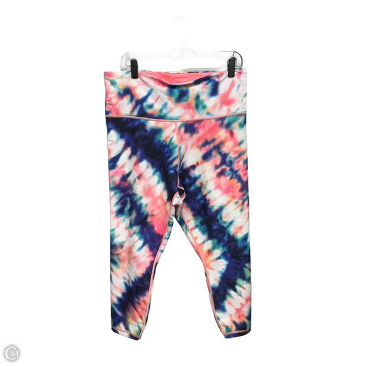 Athletic Capris By Athleta In Tie Dye Print, Size: 1x