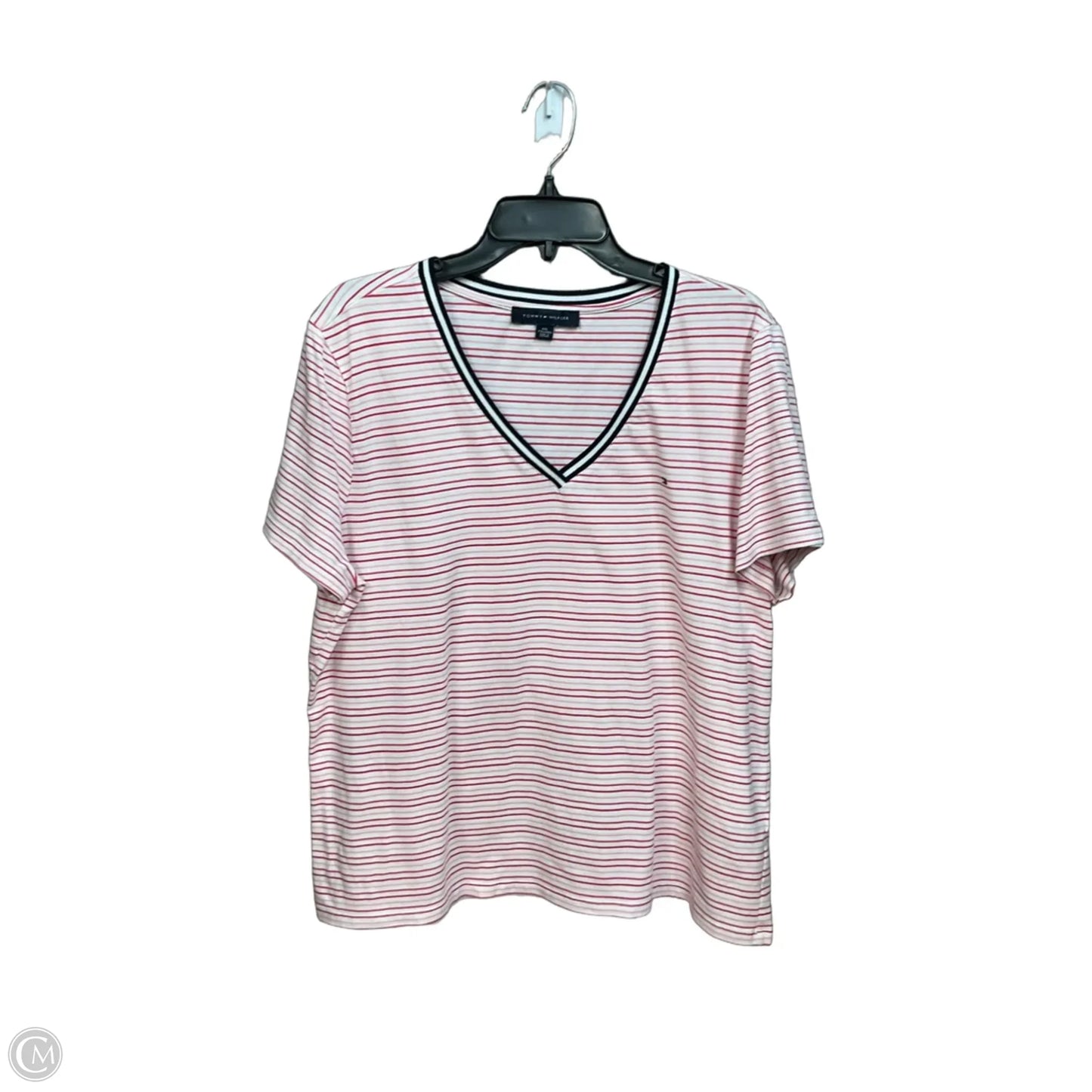Top Short Sleeve By Tommy Hilfiger In Striped Pattern, Size: Xxl
