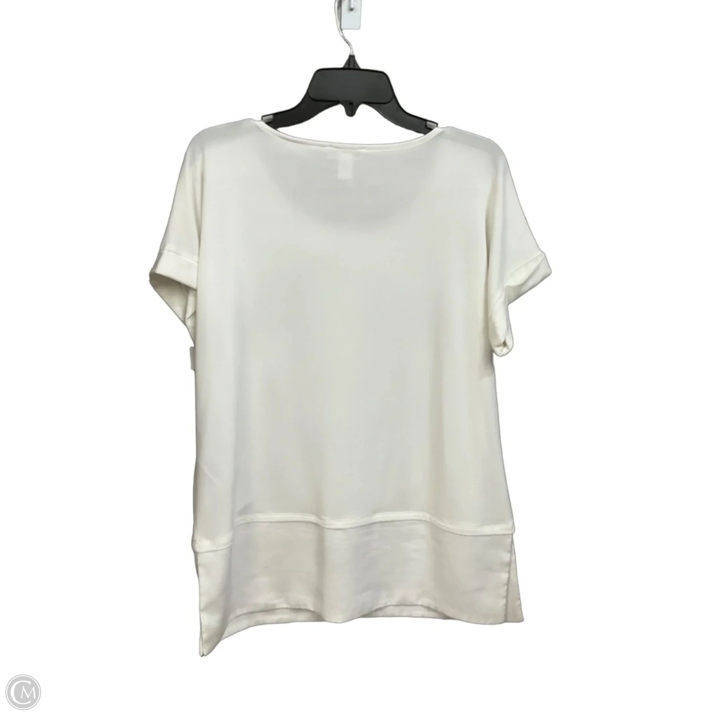 Top Short Sleeve By Calvin Klein In White, Size: M
