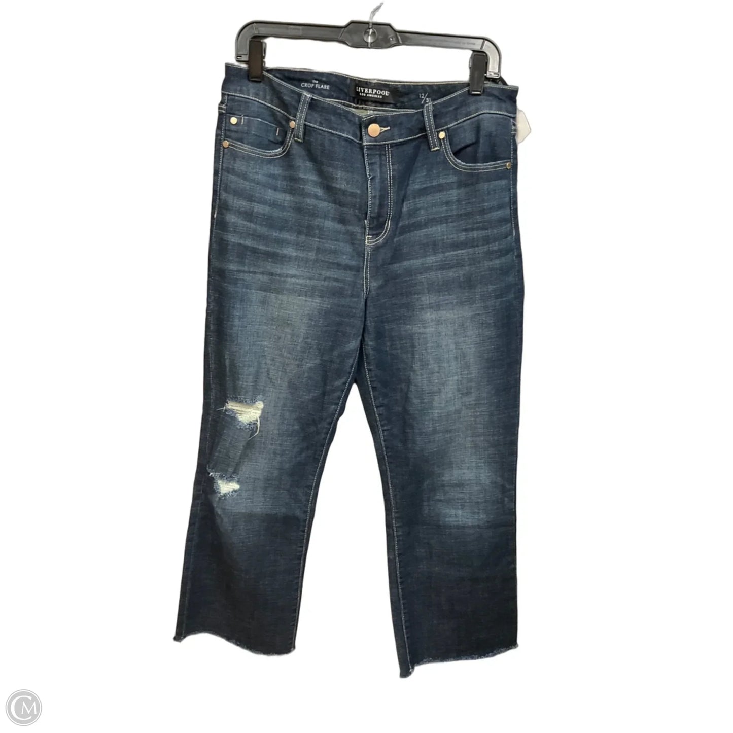 Jeans Boot Cut By Liverpool In Blue Denim, Size: 12