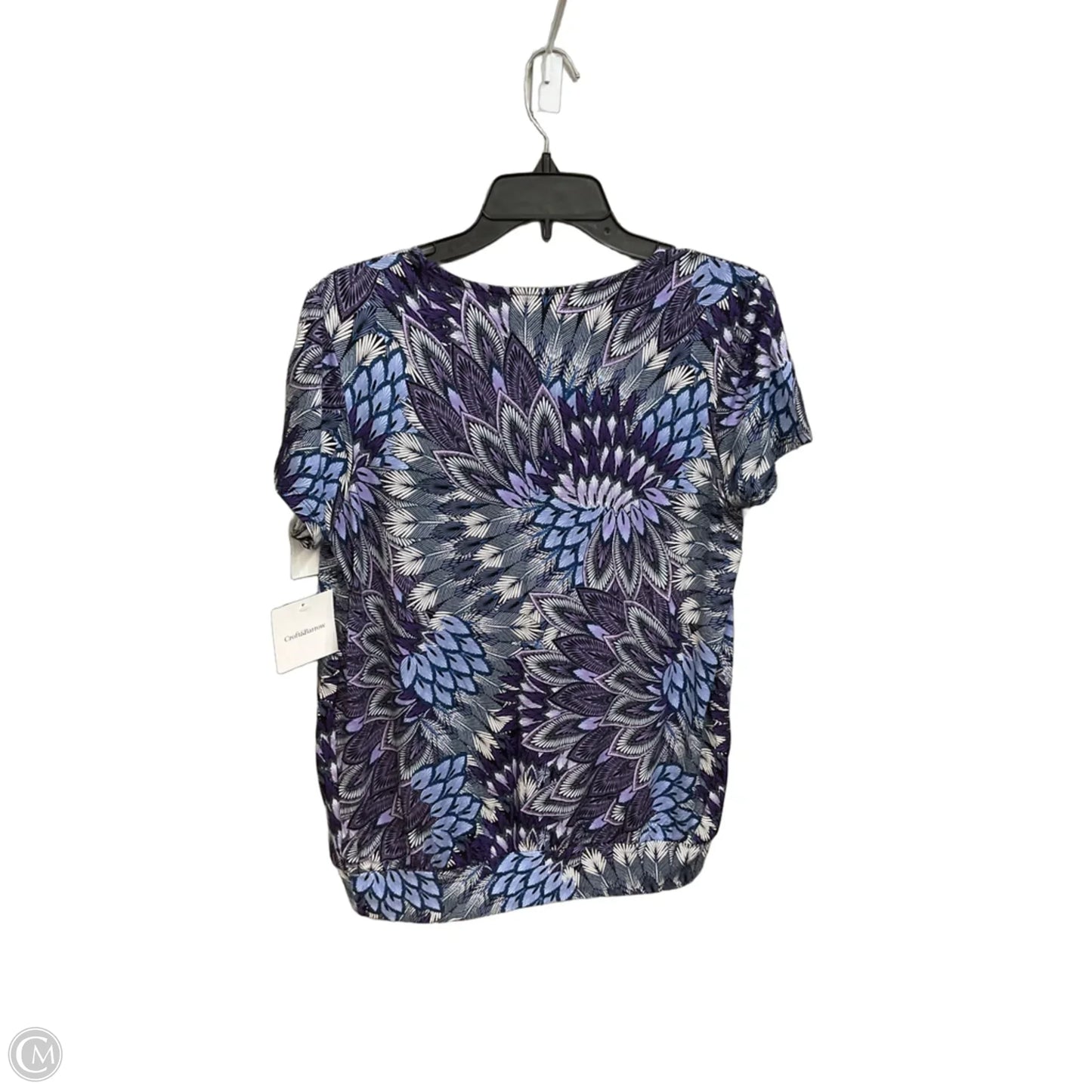 Top Short Sleeve By Croft And Barrow In Blue, Size: L