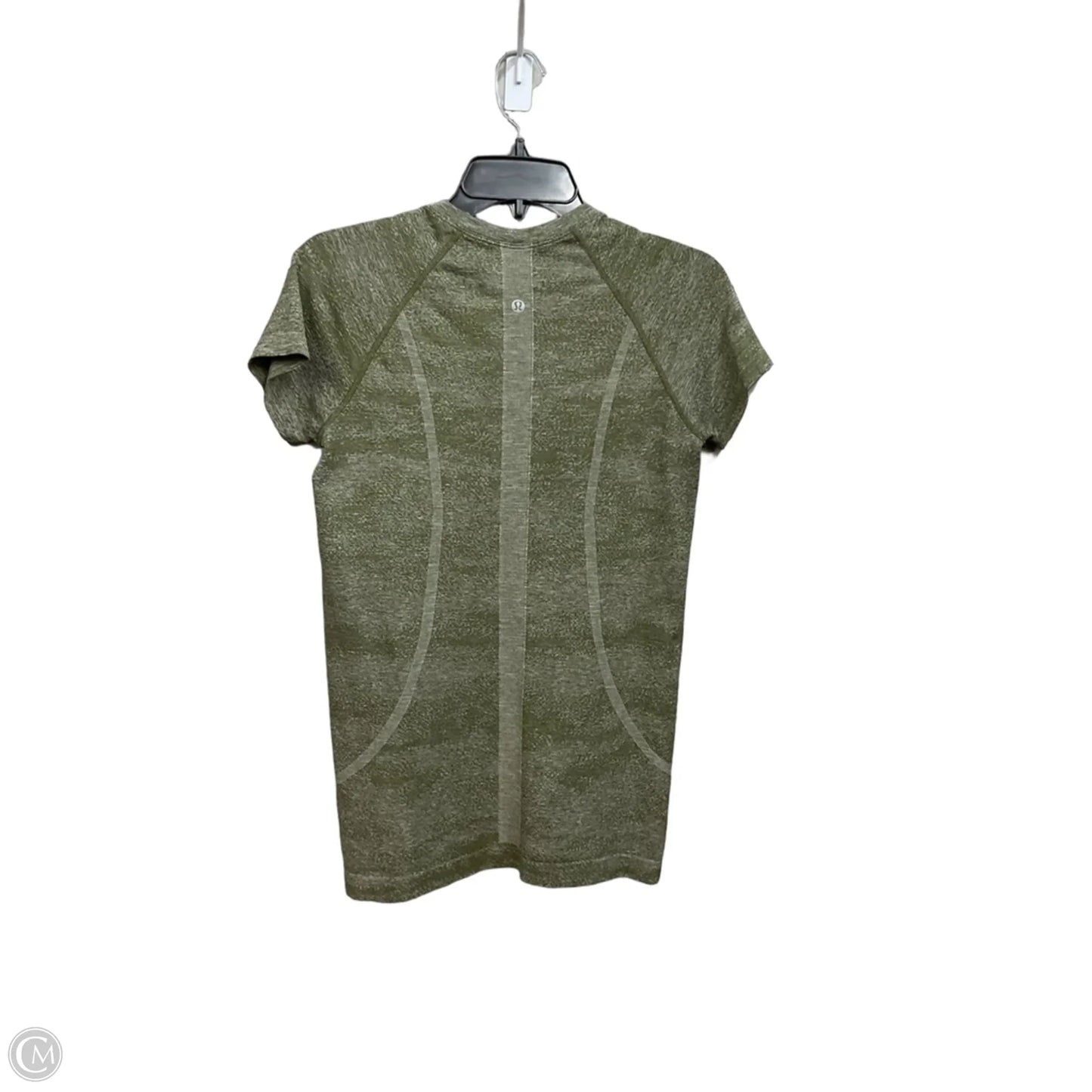 Athletic Top Short Sleeve By Lululemon In Green, Size: M