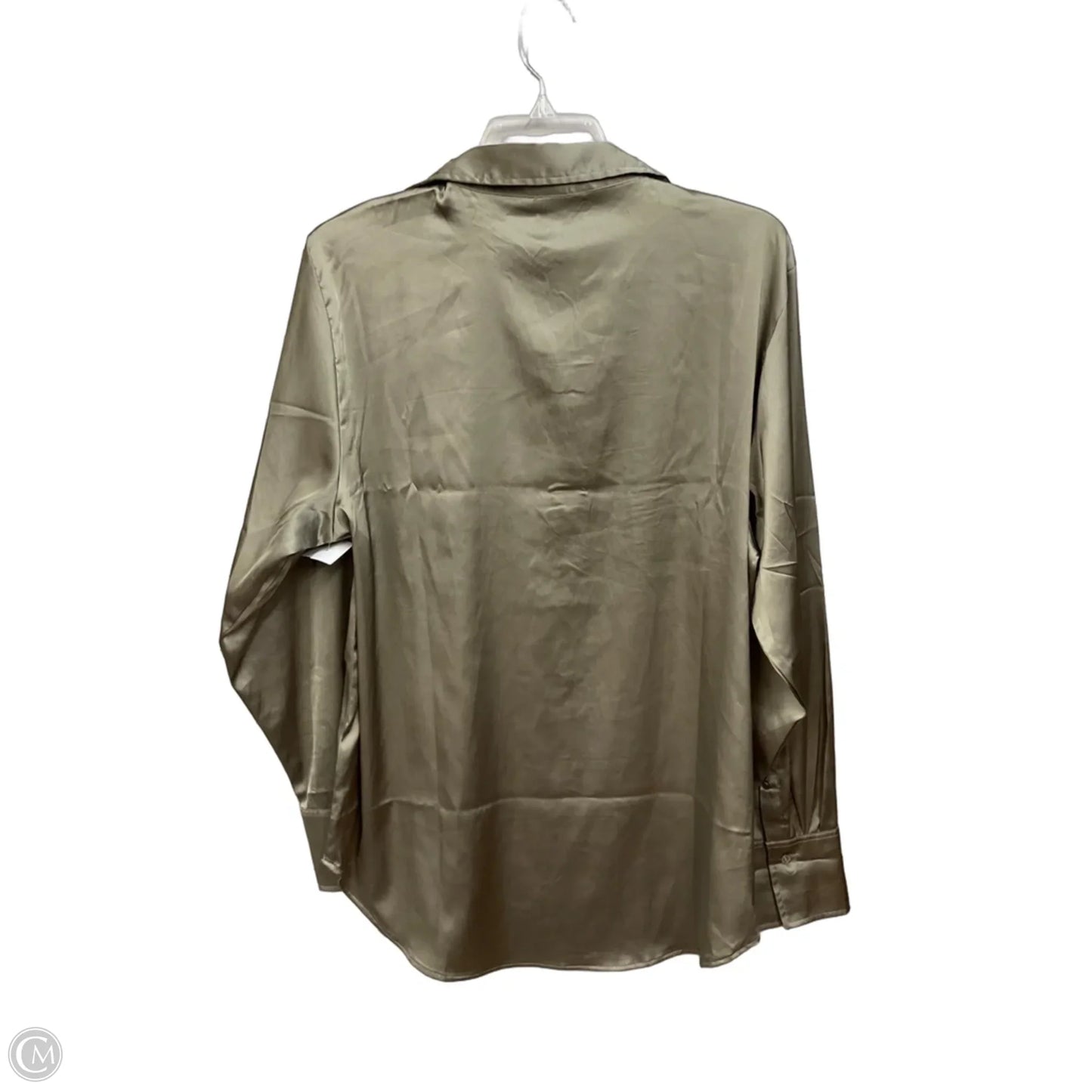 Blouse Long Sleeve By H&m In Green, Size: L