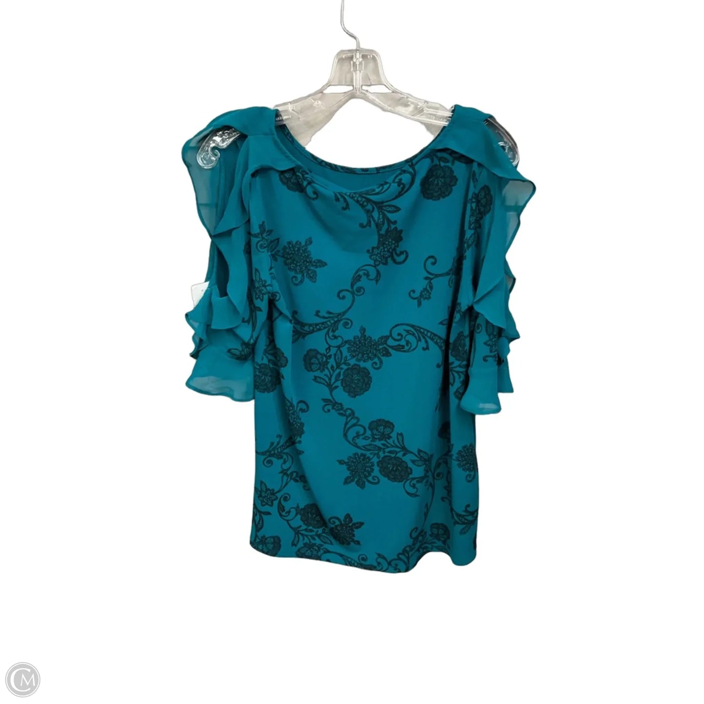 Top Short Sleeve By Worthington In Teal, Size: M