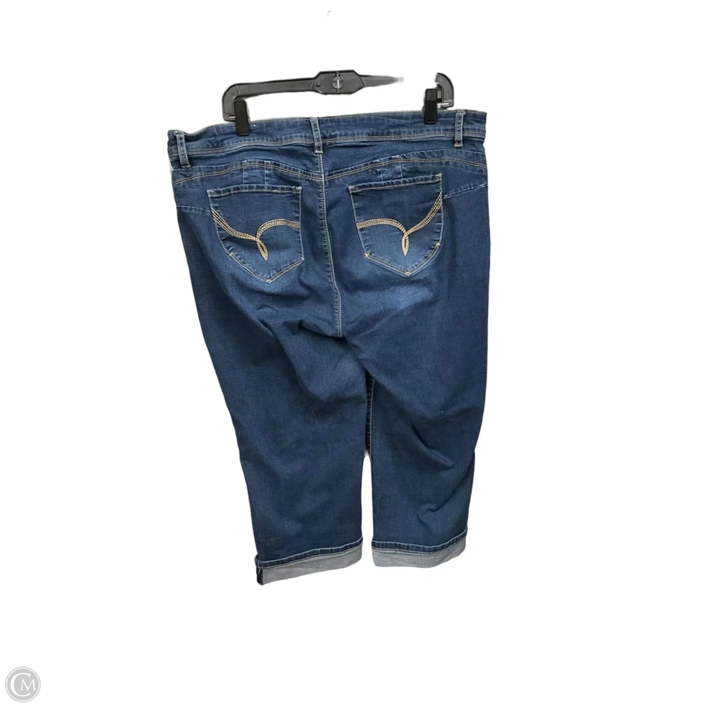 Capris By Avenue In Blue Denim, Size: 18