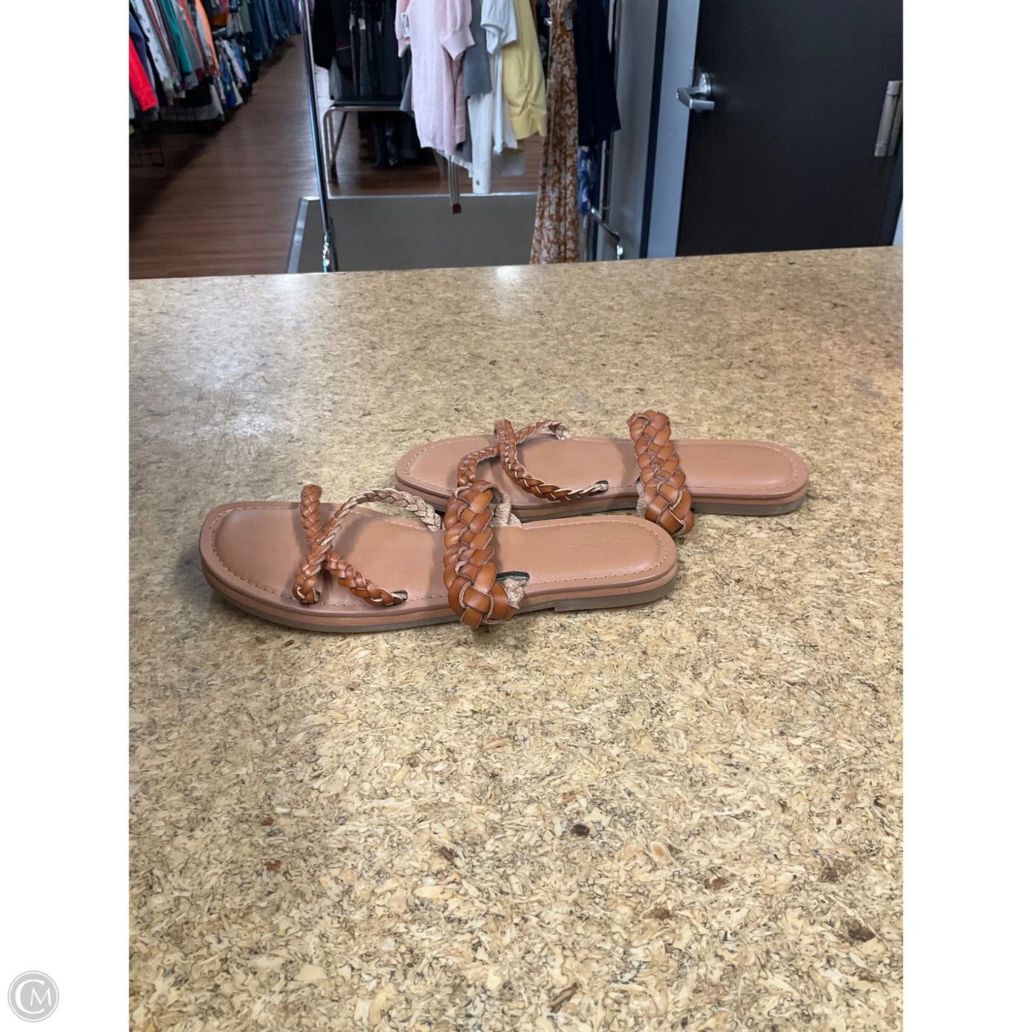 Sandals Flats By Universal Thread In Tan, Size: 6