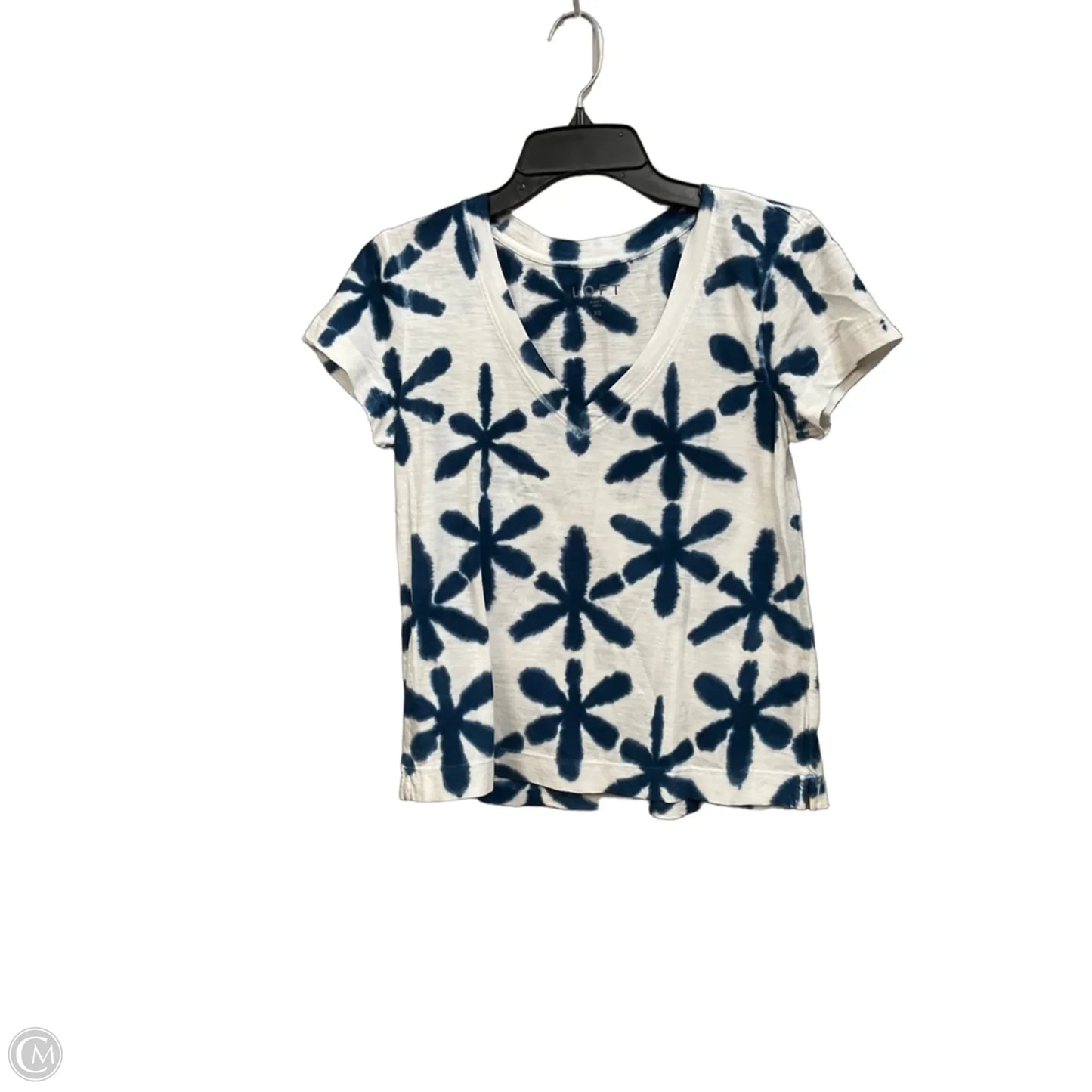 Top Short Sleeve By Loft In Tie Dye Print, Size: Xs
