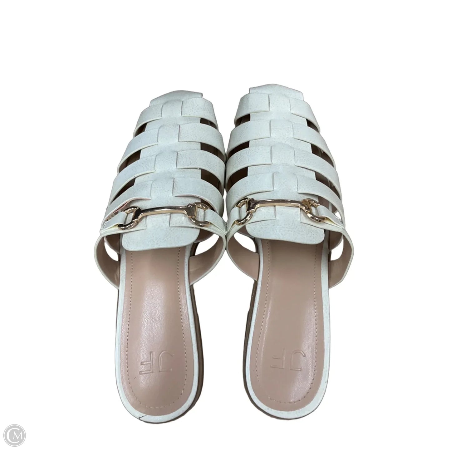 Sandals Flats By Jf In Cream, Size: 7