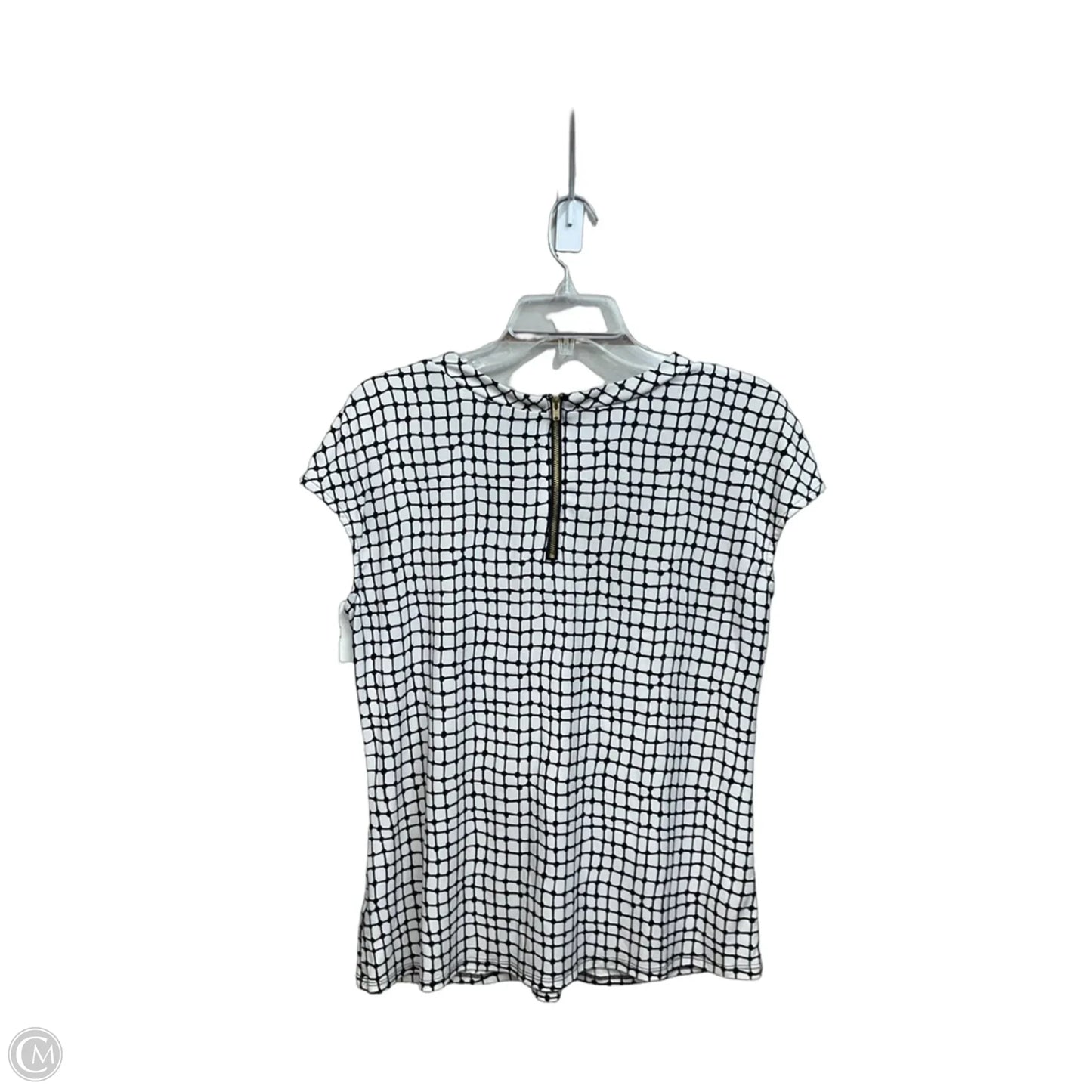 Top Sleeveless By Worthington In Black & White, Size: L