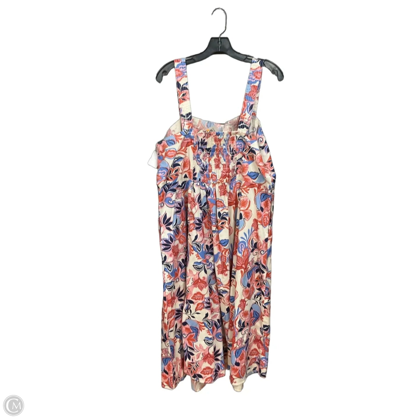 Dress Casual Midi By Torrid In Blue & Pink, Size: 3x