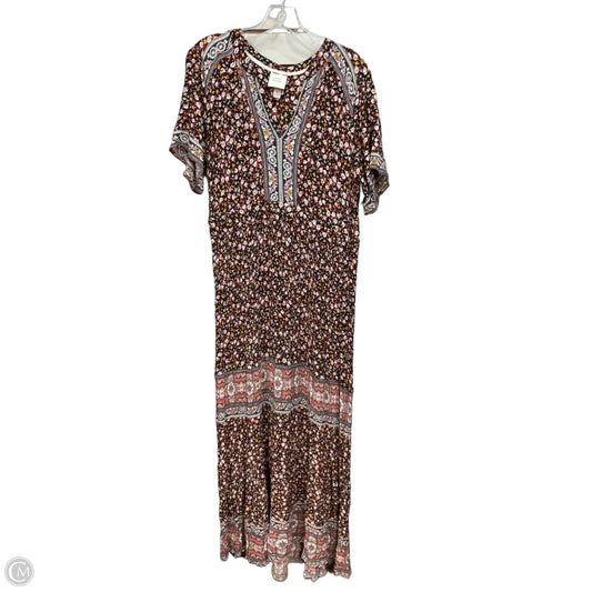Dress Casual Maxi By Knox Rose In Floral Print, Size: Xl