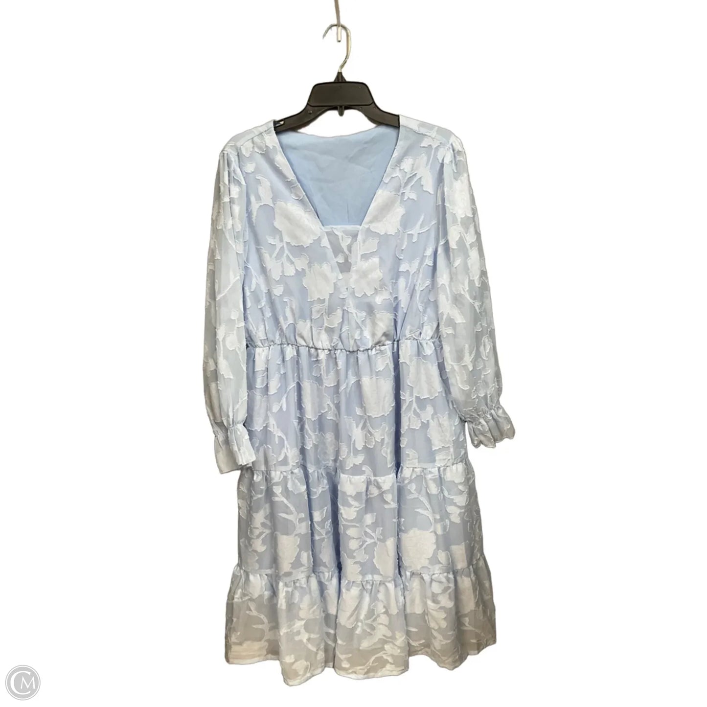 Dress Casual Midi By Clothes Mentor In Blue, Size: L