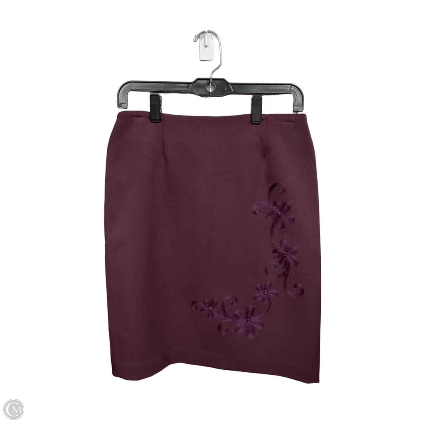 Skirt Midi By B Moss In Maroon, Size: 8