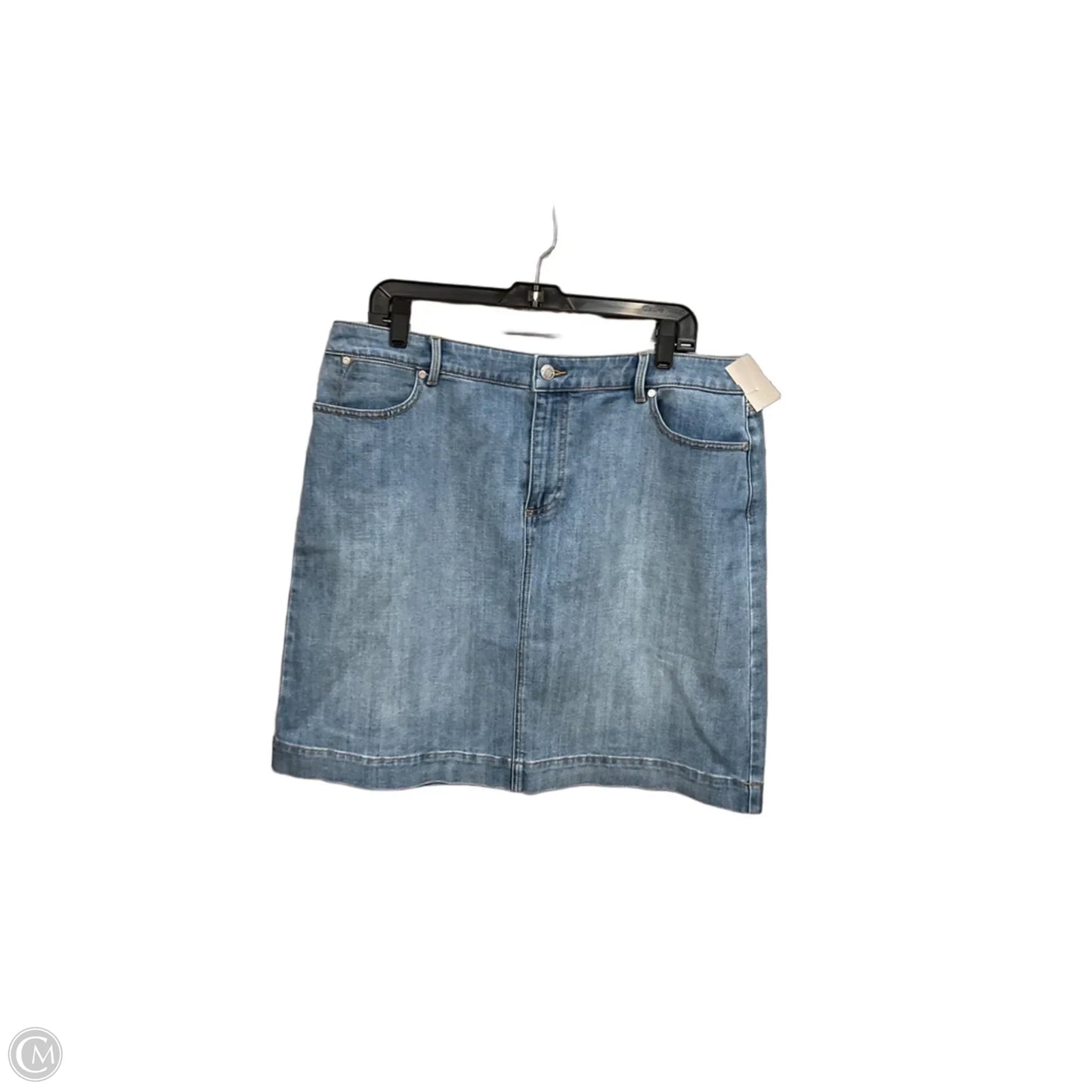 Skirt Midi By Talbots In Blue Denim, Size: 16