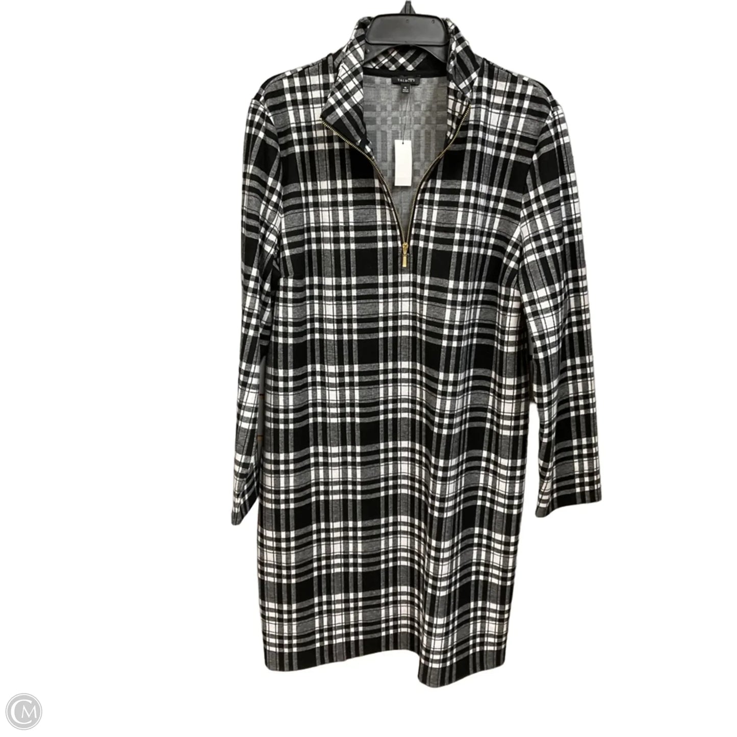 Dress Casual Midi By Talbots In Black & White, Size: Xl