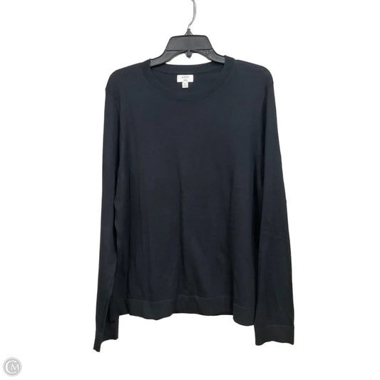Top Long Sleeve Basic By J. Crew In Black, Size: Xxl
