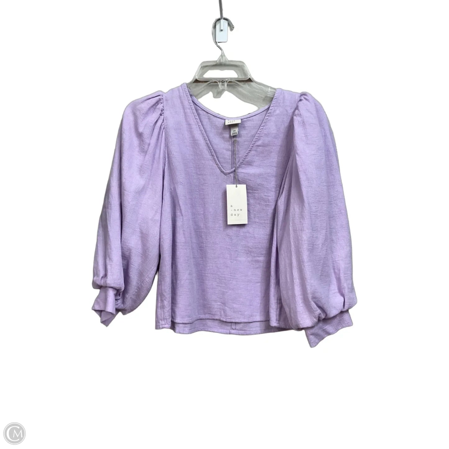 Top Long Sleeve By A New Day In Purple, Size: Xs