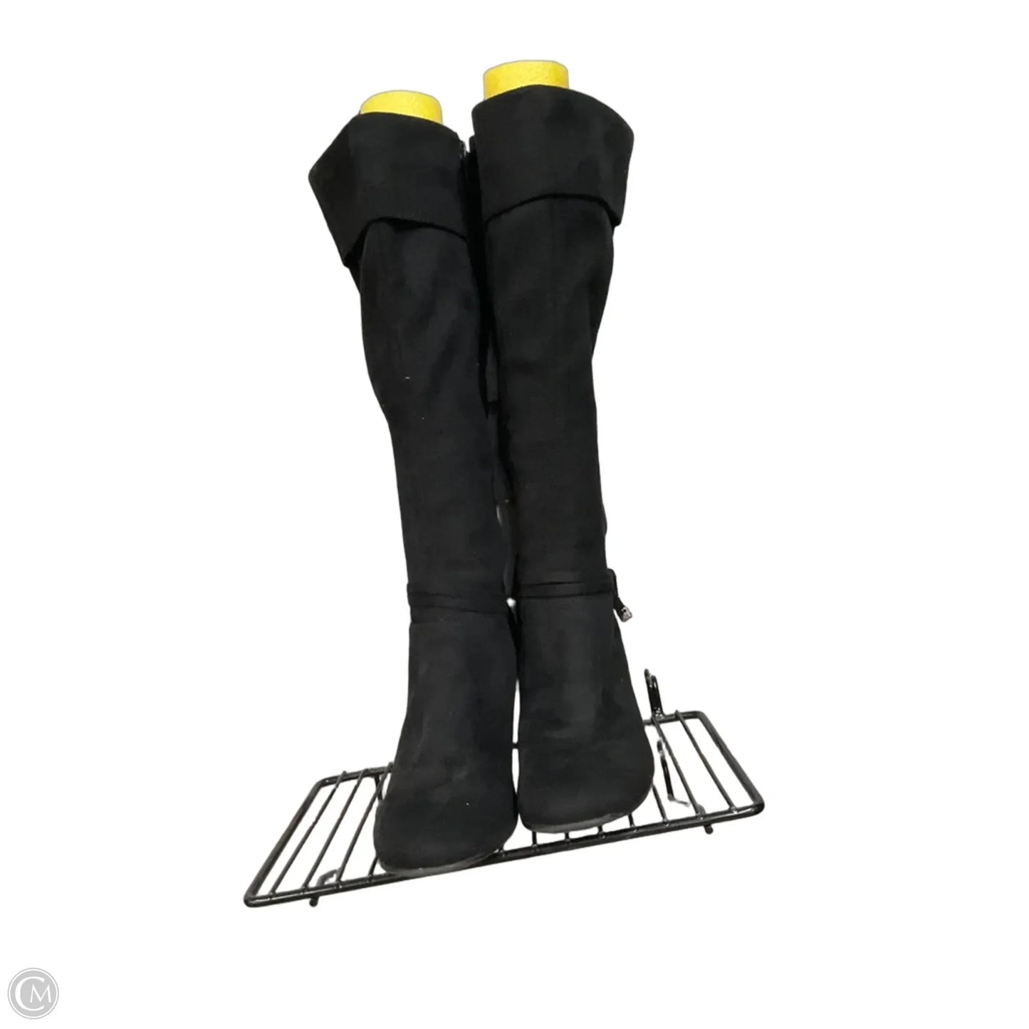 Boots Mid-calf Heels By Predictions In Black, Size: 9