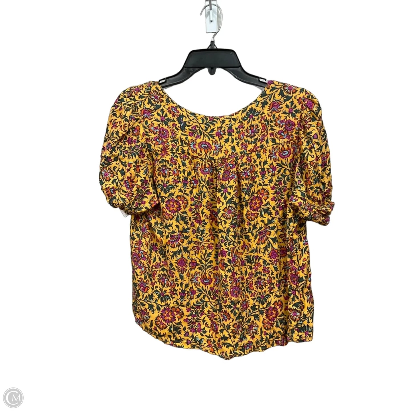 Top Short Sleeve By Cynthia Rowley In Floral Print, Size: L