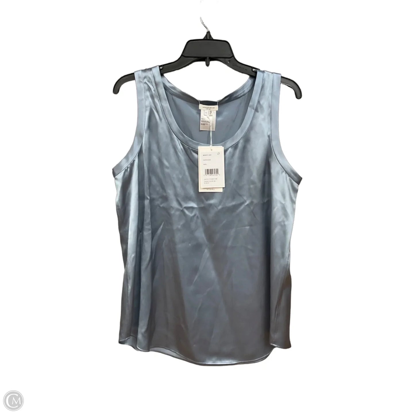 Top Sleeveless Designer By Lafayette 148 In Blue, Size: L