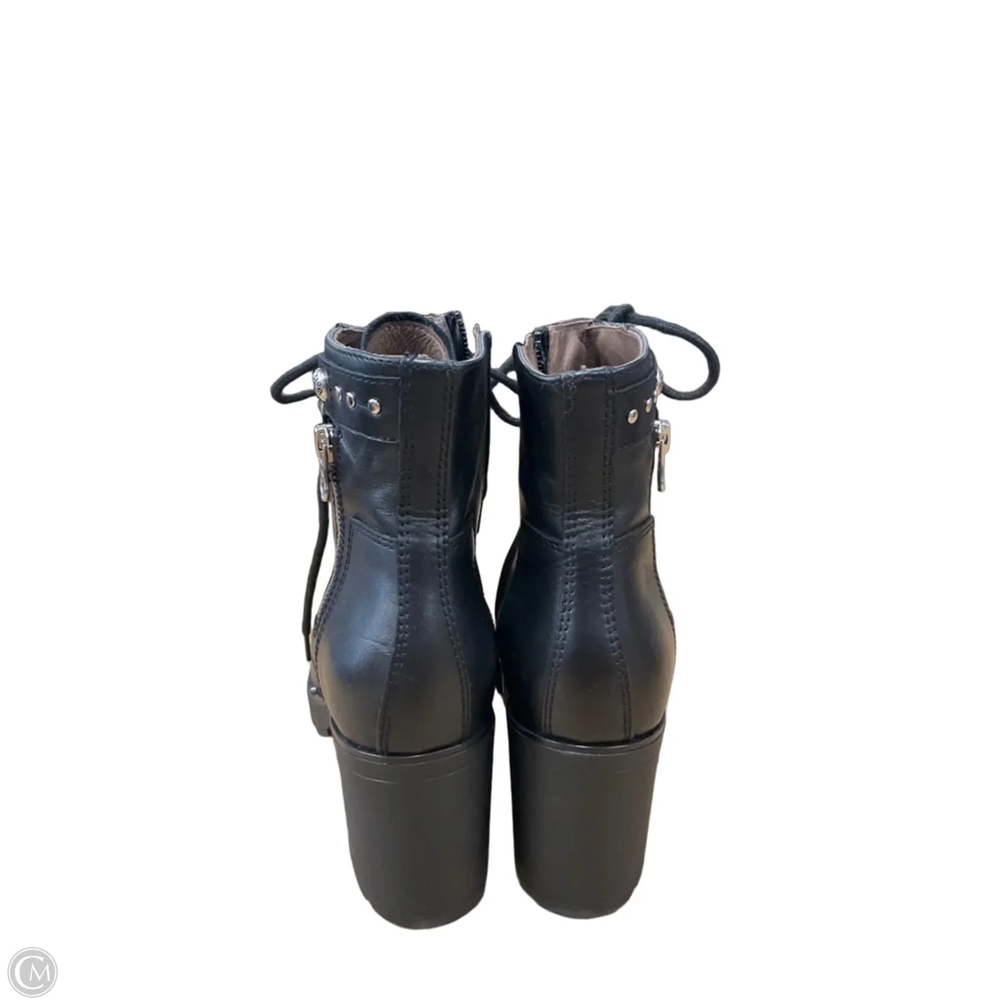 Boots Ankle Heels By Clothes Mentor In Black, Size: 7