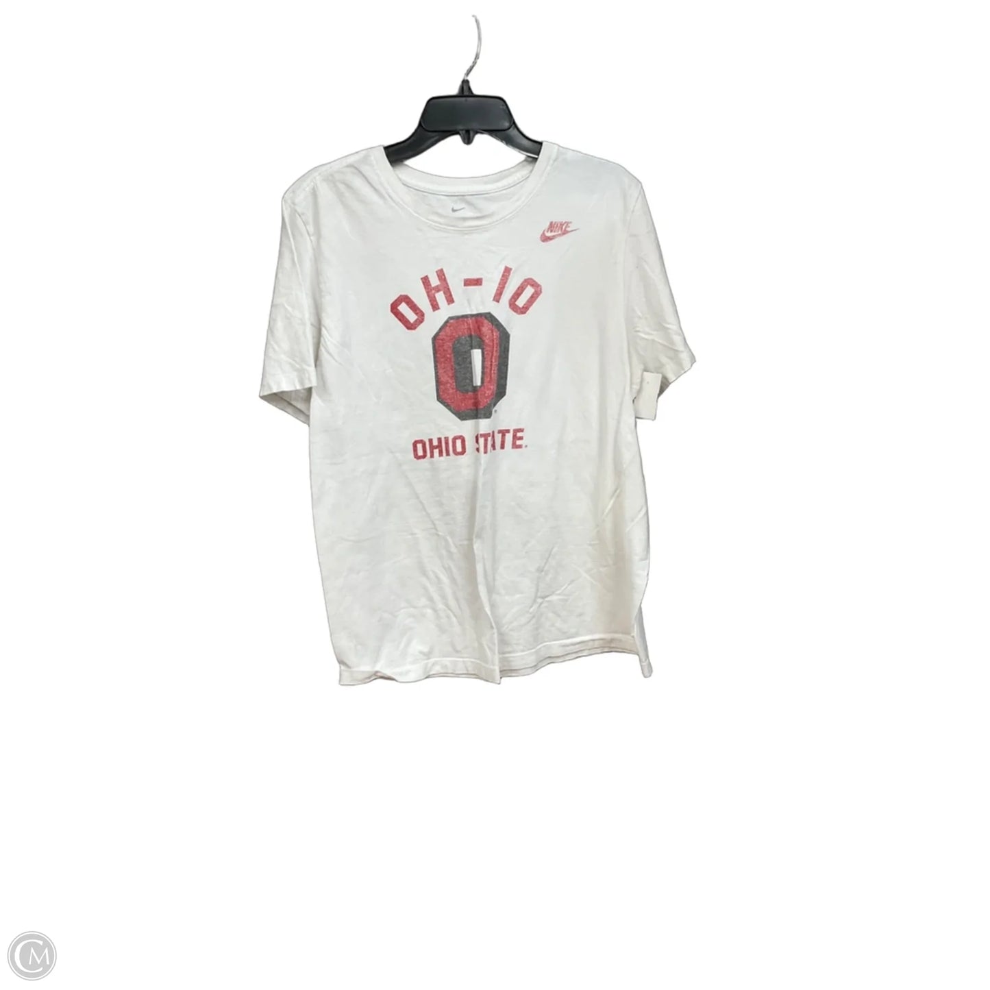 Top Short Sleeve By Nike Apparel In White, Size: L