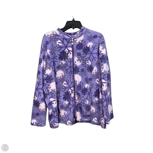 Jacket Fleece By Cj Banks In Purple, Size: 1x